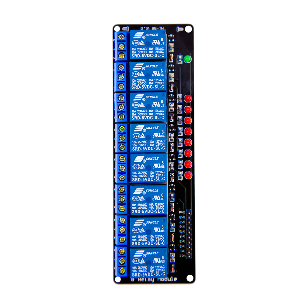 8-канальное реле со светодиодной индикацией, 5в